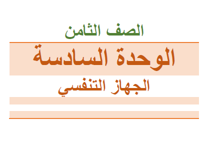 مراجعة الجهاز التنفسي في العلوم مستوى ثامن فصل ثاني