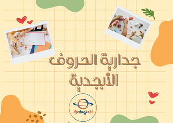 جدارية الأحرف الأبجدية في اللغة العربية للروضة والتمهيدي