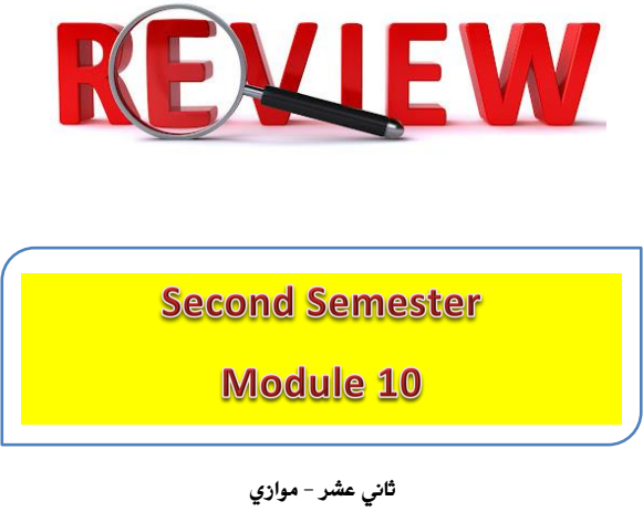 مراجعة الوحدة 10 باللغة الإنكليزية للمستوى الثاني عشر موازي فصل ثاني