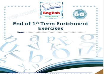 أوراق العمل الإثرائية في اللغة الإنكليزية للسادس نهاية الفصل الأول